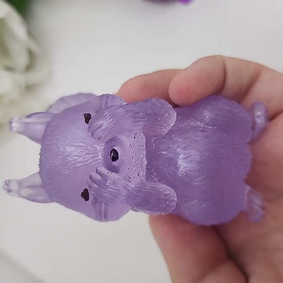 Purple and Gray Squirrel Figurines - Picture 3 of 5